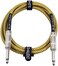 GLS Audio 10 Foot Guitar Instrument Cable - 1/4 Inch TS to 1/4 Inch TS 10-FT Brown Yellow Tweed Cloth Jacket - 10 Feet Pro Cord 10' Phono 6.3mm - Single