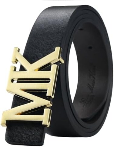 maikun Mens Dress Leather Belt Plaque Buckle 35mm Width For Father's Day