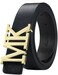 maikun Mens Dress Leather Belt Plaque Buckle 35mm Width For Father's Day