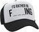 The Goozler I'D RATHER BE F_ING - fishing funny joke - Adult Trucker Cap Hat, Black