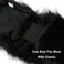 LA CARRIE Faux Fur Headband with Stretch Women's Winter Earwarmer Earmuff, Black &amp; Natural, One size