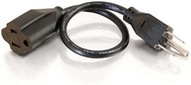 C2G كيبل تو جو 03115 6 قدم 18 ايه دبليو جي سلك تمديد الطاقة (NEMA 5-15P إلى NEMA 5-15R)