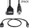 اميو كيبل USB 2.0 A أنثى الى USB B ذكر بطول 20 بوصة A/F الى B/M نوع ايه الى B M كيبل توصيل موسع كيبل توصيل (USB_A/F-USB_B/M، أسود)