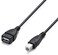 اميو كيبل USB 2.0 A أنثى الى USB B ذكر بطول 20 بوصة A/F الى B/M نوع ايه الى B M كيبل توصيل موسع كيبل توصيل (USB_A/F-USB_B/M، أسود)