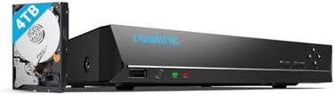 Reolink PoE NVR 16CH IP نظام حماية الكاميرا المنزلية مع دعم محرك صلب 3 تيرابايت 5MP/4MP/1080p/720p HD 24/7 تسجيل المراقبة RLN16-410