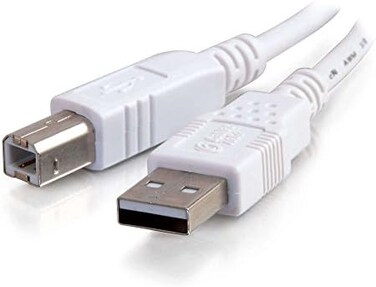 C2G كابل USB 2.0 A إلى B USB 13172، 6.56 قدم (2 متر)، أبيض