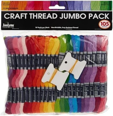 Janlynn Value 105 Skein Jumbo Craft Thread Pack, Multi