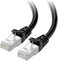 كيبل ماترز (11 متر، اسود) - قطعة ايثرنت Cat6a محمية بدون نتوءات (SSTP/SFTP) الاسود بطول 11 متر
