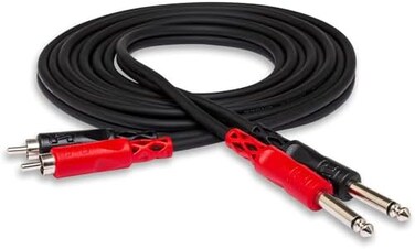 هوسا ستيريو انتركون مزدوج 1/4 بوصة إلى ثنائي Rca4M