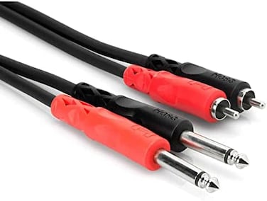 هوسا ستيريو انتركون مزدوج 1/4 بوصة إلى مزدوج Rca3M