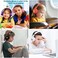 Mokata Kids Headphone Bluetooth Wireless Over Ear Foldable Stereo Sound Headset with AUX 3.5mm Jack Cord SD Card Slot, Built-in Mic Microphone for Boys Girls Cellphone TV PC Game Equipment B01