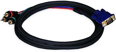 Monoprice 6ft VGA to 3 RCA Component Video Adapter for Projectors