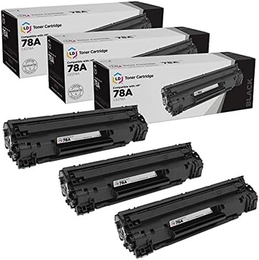 خرطوشة حبر متوافقة LD لـ HP 78A CE278A (أسود، 3 حزم)
