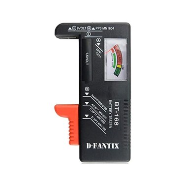 دي- فانتيكس جهاز اختبار البطارية، جهاز فحص بطارية عالمية للبطاريات AA AAA C D 9V 1.5V (الموديل: BT-168)