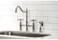 Kingston Brass KS1278AXBS Heritage 8-Inch Kitchen Faucet with Brass Sprayer, Satin Nickel