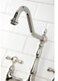 Kingston Brass KS1278AXBS Heritage 8-Inch Kitchen Faucet with Brass Sprayer, Satin Nickel