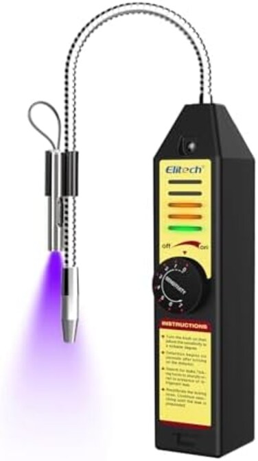Elitech WJL-6000 Freon Leak Detector Halogen Leak Detector Refrigerant Gas Leakage Tester HVAC Air Condition R22 R410A R134A CFCs HCFCs HFCs Detects High Accuracy