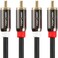 FosPower (3m / 10ft) 2 RCA M/M Stereo Audio Cable [24K Gold Plated   Copper Core] 2RCA Male to 2RCA Male [Left/Right] Premium Sound Quality Plug