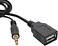 سلك AUX، محول مدخل USB AUX للسيارة متوافق مع هوندا اكورد 2003-2011/سيتي 2002-2011/سي ار في 2005-2011/سيفيك 2006-2011/اوديسي 2005-2011