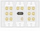 TNP Products Tnb Home Theater Speaker Wall Plate Port - 7.1 Surround Sound Distribution Board, Gold Plated Copper Connector, Arc Alf1 Subwoofer Jack, Hdmi 4K Arc Fhd (3 Sets)
