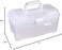 ArtBin 6918AH Twin Top 17 inch Supply Box, Portable Art &amp; Craft Supply Organizer with Handle, [1] Plastic Storage Case, Translucent