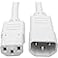 تريب لايت سلك تمديد مرن بطول 6 قدم، C14 إلى C13، 15A، 14 AWG، أبيض (P005-006-AWH)