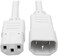 تريب لايت سلك تمديد مرن بطول 6 قدم، C14 إلى C13، 15A، 14 AWG، أبيض (P005-006-AWH)