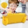 CHIN FAI Silicone Protective Case for Nintendo Switch Lite, Soft Grip Case Cover with Comfort Ergonomic Handles for Nintendo Switch Lite 2019 [Self Stand][4 Thumb Stick Caps] (Yellow)