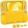 CHIN FAI Silicone Protective Case for Nintendo Switch Lite, Soft Grip Case Cover with Comfort Ergonomic Handles for Nintendo Switch Lite 2019 [Self Stand][4 Thumb Stick Caps] (Yellow)
