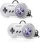 وحدة تحكم ألعاب كلاسيكية SNES USB من kiwitatá، قطعتان، وحدة تحكم ألعاب SNES USB سلكية للكمبيوتر الشخصي، عصا تحكم لأنظمة ويندوز، ماك، راسبيري باي