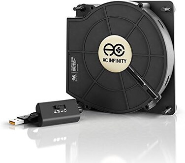 مروحة AC انفينيتي منفاخ هواء AC انفينيتي MULTIFAN S2 بمنفذ USB هادئ 120 ملم مع سرعة لاستقبال وحدة تحكم دي في ار واكس بوكس ​​ومودم ايه في وتبريد خزانة