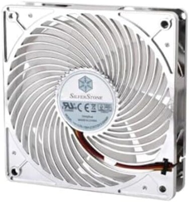 مروحة سلكية لاختراق الهواء من سيلفرستون 12012025 مم/1500 دورة في الدقيقة ap121 (فضي)، فضي