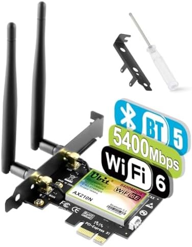 بطاقة يوبيت شبكة WiFi 5374 ميجابت/ثانية بمنفذ PCIe ومعالج انتل 802.11 6e/AX/AC PCI E مع بلوتوث، ومفتاح دخول منخفض للغاية، يدعم Windows 10/11