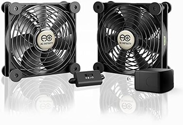 AC Infinity AC Infinity MULTIFAN S7-P, Quiet Dual 120mm AC-Powered Fan with Speed Control