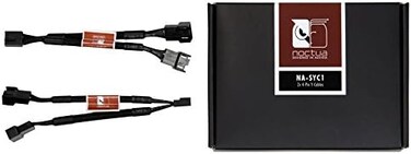 نوكتوا كابلات على شكل حرف Y بـ4 دبابيس لمراوح الكمبيوتر من NA-SYC1 (أسود)