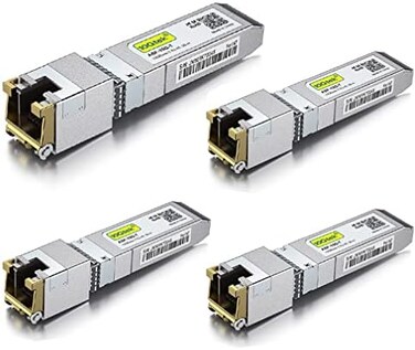 10 جي تيك جهاز إرسال واستقبال نحاسي متوافق مع سيسكو SFP-10G-T-S 10GBase-T SFP+ 10 جيجابت ار جيه 45 بطول 30 متر