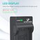 شاحن بطارية LP LP-E6 LP E6N متوافق مع كاميرات كانون EOS 90D و80D و70D و60D و60DA و7D Mark II و7D و6D ومارك II و6D و5D Mark IV و5D Mark III و5D Mark II و5DS R وكاميرات DSLR المتزايدة