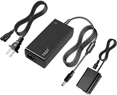 محول طاقة متردد AC-PW20 وصلة DC مفككة بالكامل لبطارية NP-FW50 سوني الفا Sony a3000، a5000، NEX-5A، NEX-5A، NEX-5C، NEX-5H، NEX-5K، NEX-3، NEX-3A، NEX-3A.