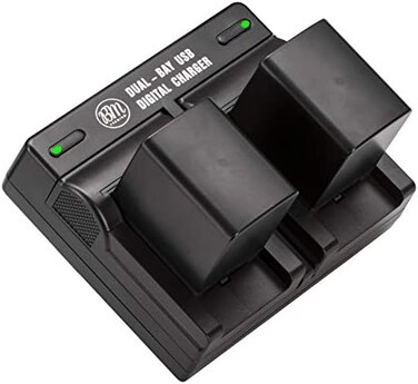 بي ام بريميوم بطاريتان BP-820 وشاحن بطارية مزدوج لكانون VIXIA GX10, HFG20, HF G21, HFG30, HFG40, HFM30, HFM31, HFM32, HFM300, HFM301, HFM41, HFM400, XA10, XA11, XA15 , XA20 ، XA25، XF400، XF405