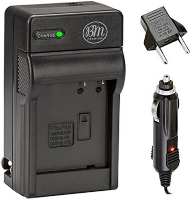 شاحن بطارية بريميوم DMW-BLH7 لكاميرا باناسونيك لوميكس DC-GX850، DMC-LX10، DMC-LX15، DMC-GM1، DMC-GM1K، DMC-GM1KA، DMC-GM1KS، DMC-GM1KS، DMC-GM5، DMC-GM5KK