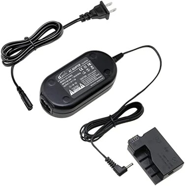 محول تيار متردد متردد ACK-E8 من جلوريتش لكاميرا كانون EOS Rebel T5i / T4i / T3i / T2i / 700D / 650D / 600D / 550D / Kiss X6 / Kiss X5 / Kiss X4 DSLR