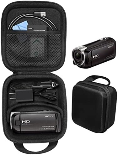 CaseSack Camcorder Case for Sony HD Video Recording HDRCX440, HDRCX405 Handycam; Canon VIXIA HF R800, Panasonic HC-V180K, Kimire HD Recorder, Sony HDRAZ1VR/W, SiOnyx Aurora Day/Night Action Camera