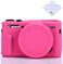 Yisau G7 X Mark II G7 X Removable Lens Cover Silicone Case for Canon PowerShot G7X II G7X (Rosered)