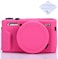 Yisau G7 X Mark II G7 X Removable Lens Cover Silicone Case for Canon PowerShot G7X II G7X (Rosered)