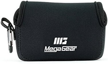 Megagear Canon Powershot Sx730 Hs, Sx720 Hs, Sx710 Hs, G16, G15 Ultra Light Neoprene Camera Case, With Carabiner - Black - MG1245