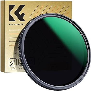 K&amp;F Concept 43mm Variable Neutral Density ND8-ND2000 ND Filter for Camera Lenses with Multi-Resistant Coating, Waterproof