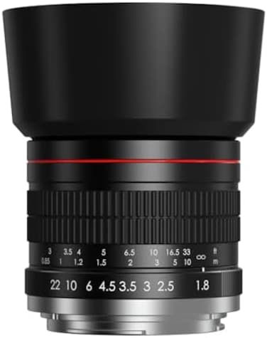 عدسة Lightdow F 85mm F1.8 بورتريه - عدسة متوسطة البعد البؤري، تركيز يدوي، لكاميرات DSLR من نوع Nikon D7500/D7200/D5600/D5300/D5200/D5100/D3500/D3400/D3300/D3200/D850/D810/D800/D750/D610/D500/D60/D6/D5/D4
