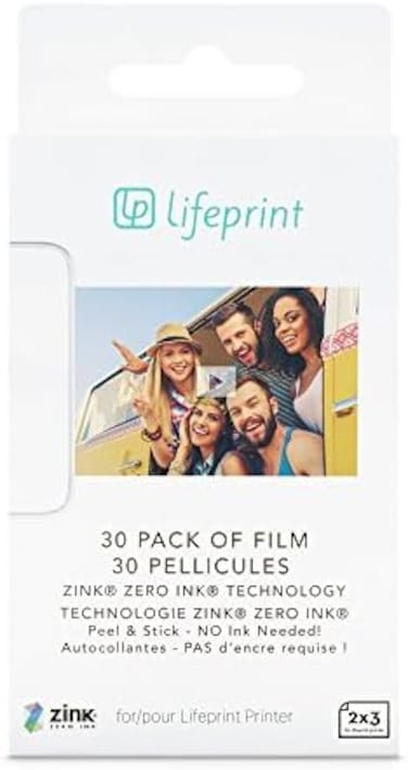 لايف برينت 30 حزمة من الأفلام لطابعة لايف برينت Augmented Reality Photo And Video. خلفية لاصقة بدون حبر 2 × 3