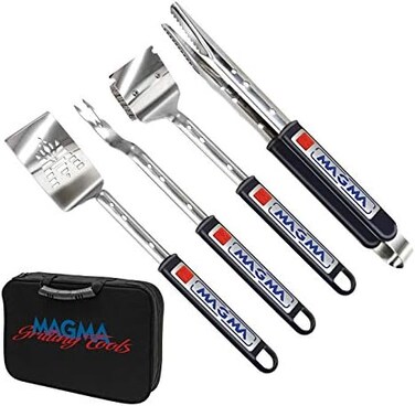 Magma Products, 5 Piece Telescoping Grill Tools Set, A10-132T, Silver
