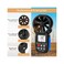مقياس حرارة الريح رقمي 866B-WM محمول باليد مع قياس الارتفاع وhpa أطراف سرعة الرياح ودرجة الحرارة (درجة مئوية/فهرنهايت) ونقطة الندى وبرودة الرياح مع اضاءة خلفية ورطوبة